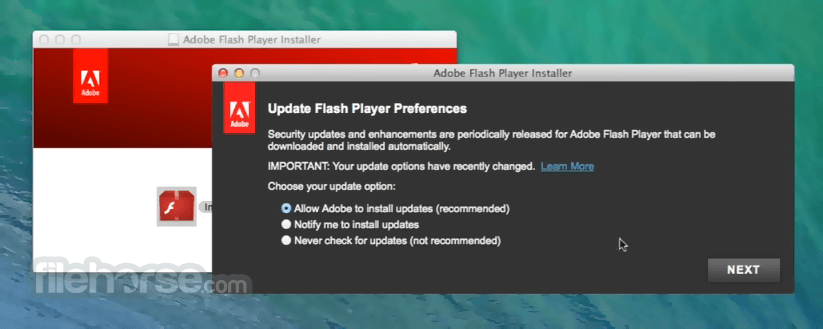 check for upates in flash player on mac